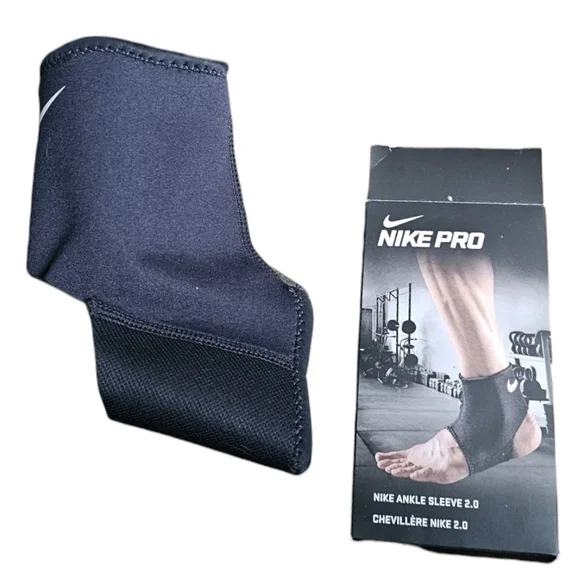 Nike Pro -NEW  XL Ankle Sleeve 2.0 - Black​​ - Picture 2 of 9